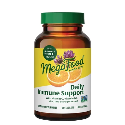 MegaFood Daily Immune Support with Vitamin C, Vitamin D3 & Zinc Vegetarian Tablets - 60ct