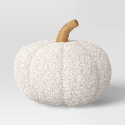 Teddy Boucle Shaped Pumpkin Throw Pillow