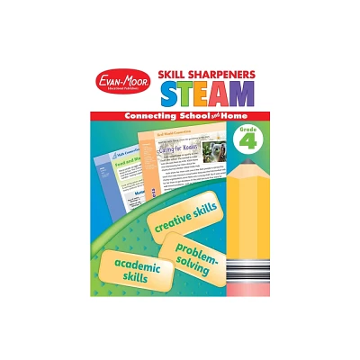 Skill Sharpeners: Steam, Grade 4 Workbook - by Evan-Moor Educational Publishers (Paperback)