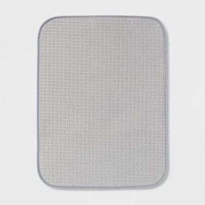 18x 24 Drying Mat Light Gray - Brightroom: Polyester Dish Mat for Kitchen, Machine Washable