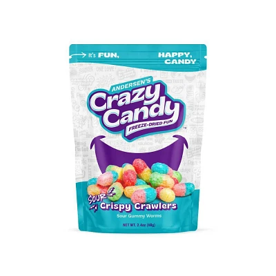 Crazy Candy Freeze Dried Candy - Sour Crispy Crawlers - 1.5oz