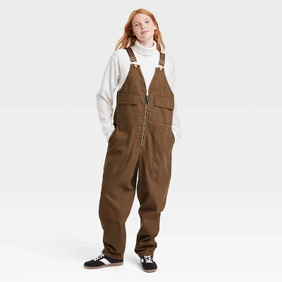 Houston White Adult traight Utility Overalls - Brown