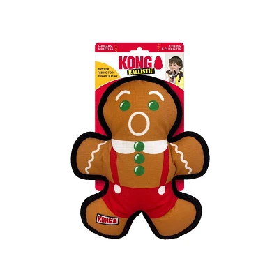 KONG Holiday Ballistic Gingerbread Man Dog Toy