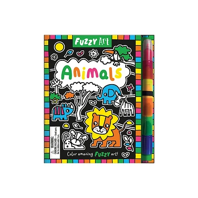 Fuzzy Art Animals - by Melanie Hibbert (Hardcover)