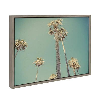 Kate & Laurel All Things Decor (Set of 4) Sylvie House on Beach Palm Trees in Lajolla Sunburst and Surfers WallArts by Saint and Sailor Studios