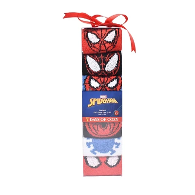 Kids Spider-Man 7 Days of Cozy Christmas Crew Socks