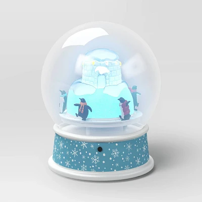 Animated Penguin Christmas Snow Globe - Wondershop