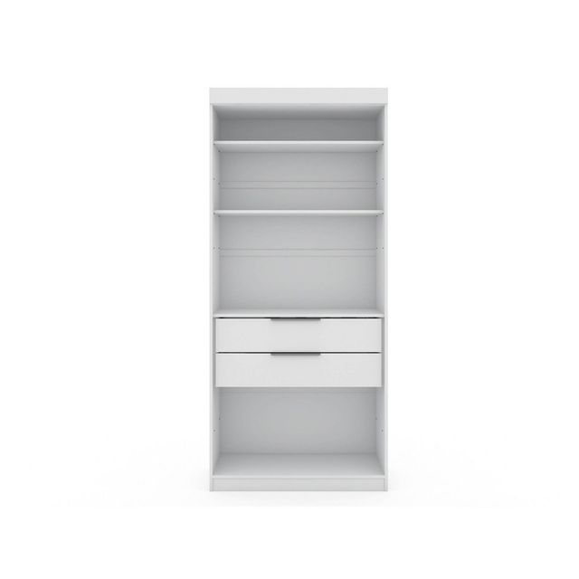 Mulberry 1 Open Sectional Closet  - Manhattan Comfort: Modern Storage, 2 Drawers, 4 Shelves