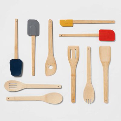 10pc Wood and Silicone Tool Set - Room Essentials
