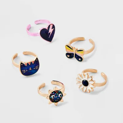 Girl 5pk Mood Ring Set - Cat & Jack