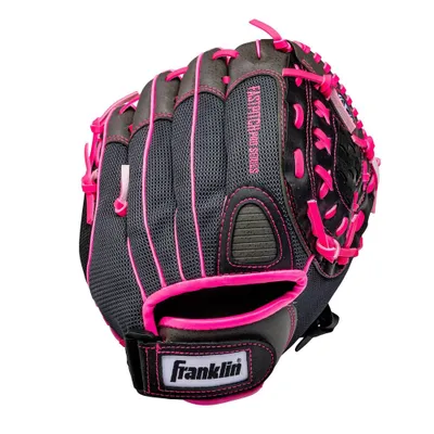 Franklin Sports PVC Windmill Series Right Handed Thrower Softball Glove - Gray/Pink Mesh (11.0)