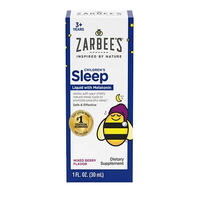 Zarbees Kids Sleep Liquid with Melatonin, Drug-Free & Non-Habit Forming-Natural Berry -1 fl oz