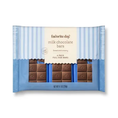 Milk Chocolate Bar Multipack Candy - 9.1oz/6ct - Favorite Day