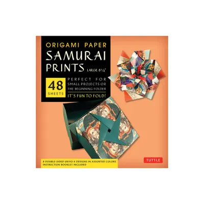 Origami Paper - Samurai Prints - Large 8 1/4 - 48 Sheets - by Tuttle Studio (Mixed Media Product)