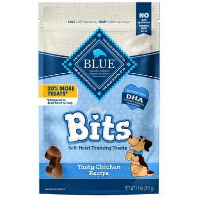 Blue Buffalo Blue Bits Natural Soft-Moist Training Dog Treats with Chicken Recipe