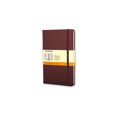 Moleskine 240pg Ruled Large Journal 8.32x5.12 Classic Hardcover Amaranth Red: Acid-Free Paper, Elastic Closure, Pocket