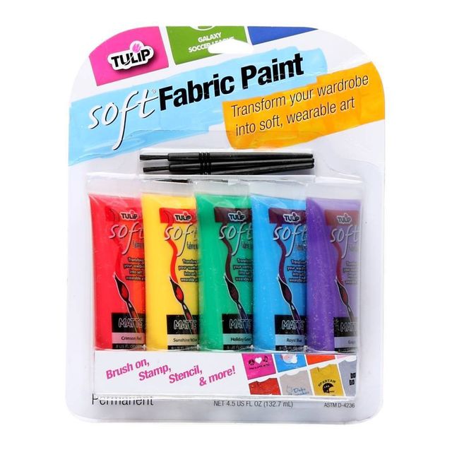 Tulip 5ct Soft Fabric Paint - Primary Colors