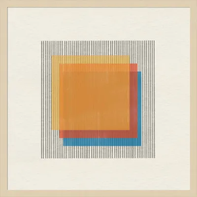 25 x 25 Mid-Century Modern Squares No 1 by The Miuus Studio - Amanti Art: Giclee Print, Hardwood Frame