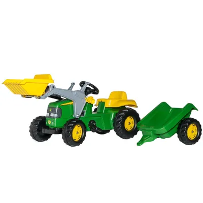 John Deere Kids Tractor with Trailer Ride-On