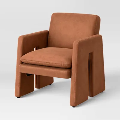 Safflower Sculptural Anywhere Chair  - Threshold: Upholstered Metal Frame, Spot Clean