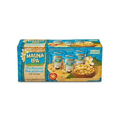 Mauna Loa Dry Roasted Macadamias - 3 Can Pack