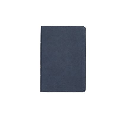 CSB Large Print Thinline Bible, Navy Leathertouch - by Csb Bibles by Holman (Leather Bound)