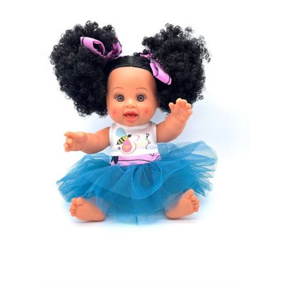 Orijin Bees Sweet Puffy 12 Baby Bee Doll - Black Hair with Brown Eyes