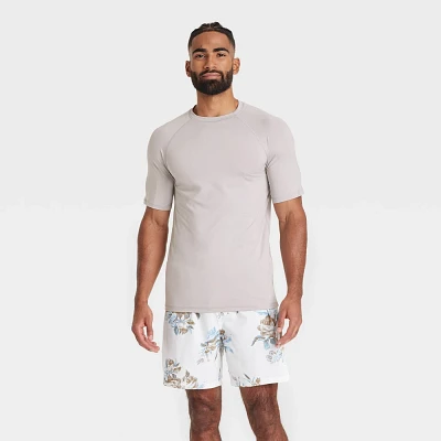 Men Short Sleeve Rah Guard Top