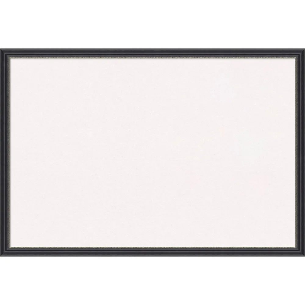 38x26 Stylish Wood Frame White Cork Board Black - Amanti Art