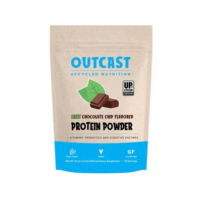 Outcast Foods Mint Chocolate Chip Upcycled Vegan Protein Powder - 19oz