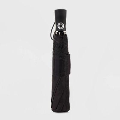 Totes Auto Open Close ECO Compact Umbrella with Sunguard - Black