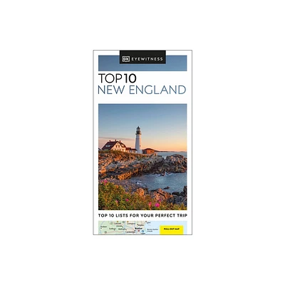 DK Top 10 New England - (Pocket Travel Guide) by Dk Travel (Paperback)