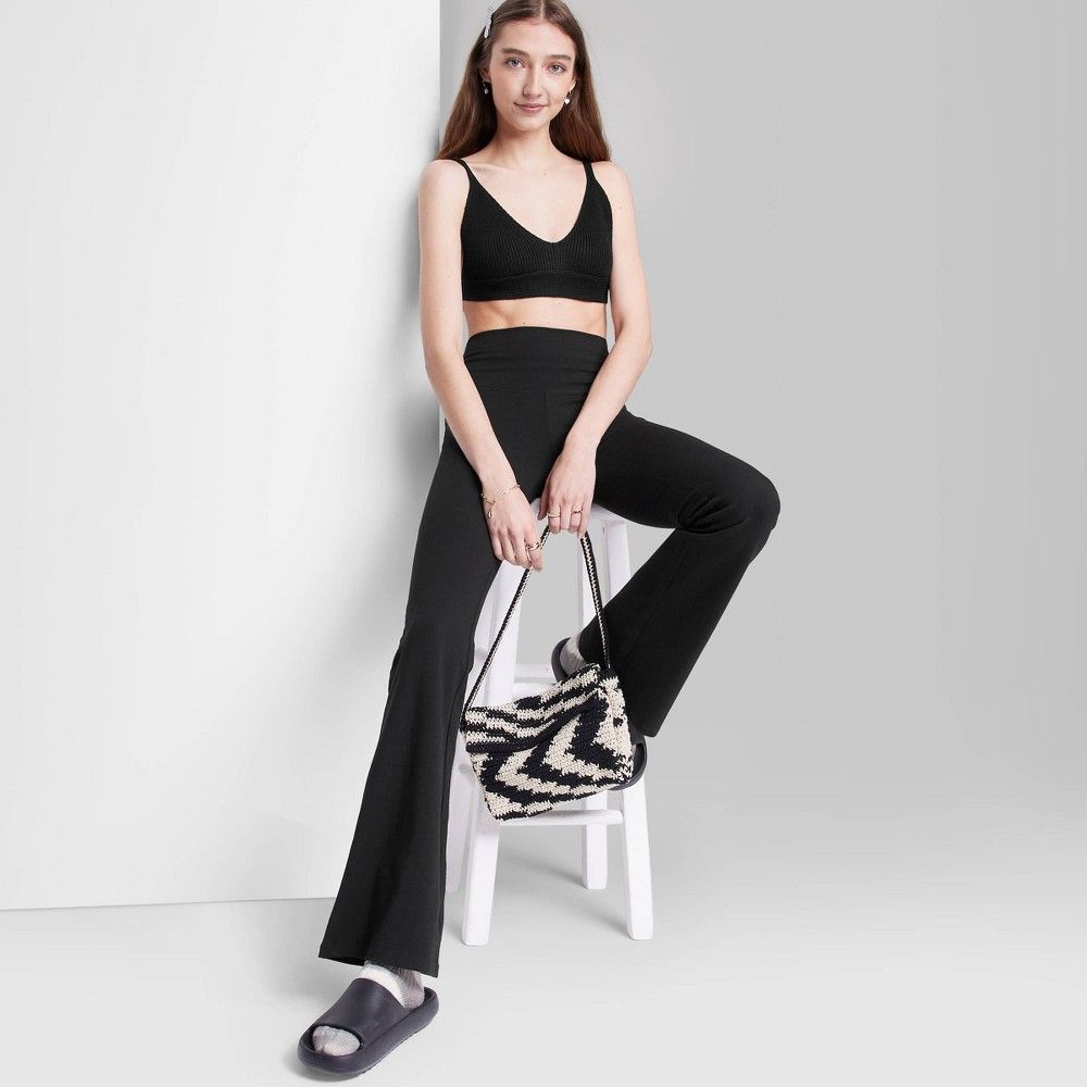 Hanes Ecosmart Women's High-waist Cotton Blend Shaping Leggings - Black :  Target