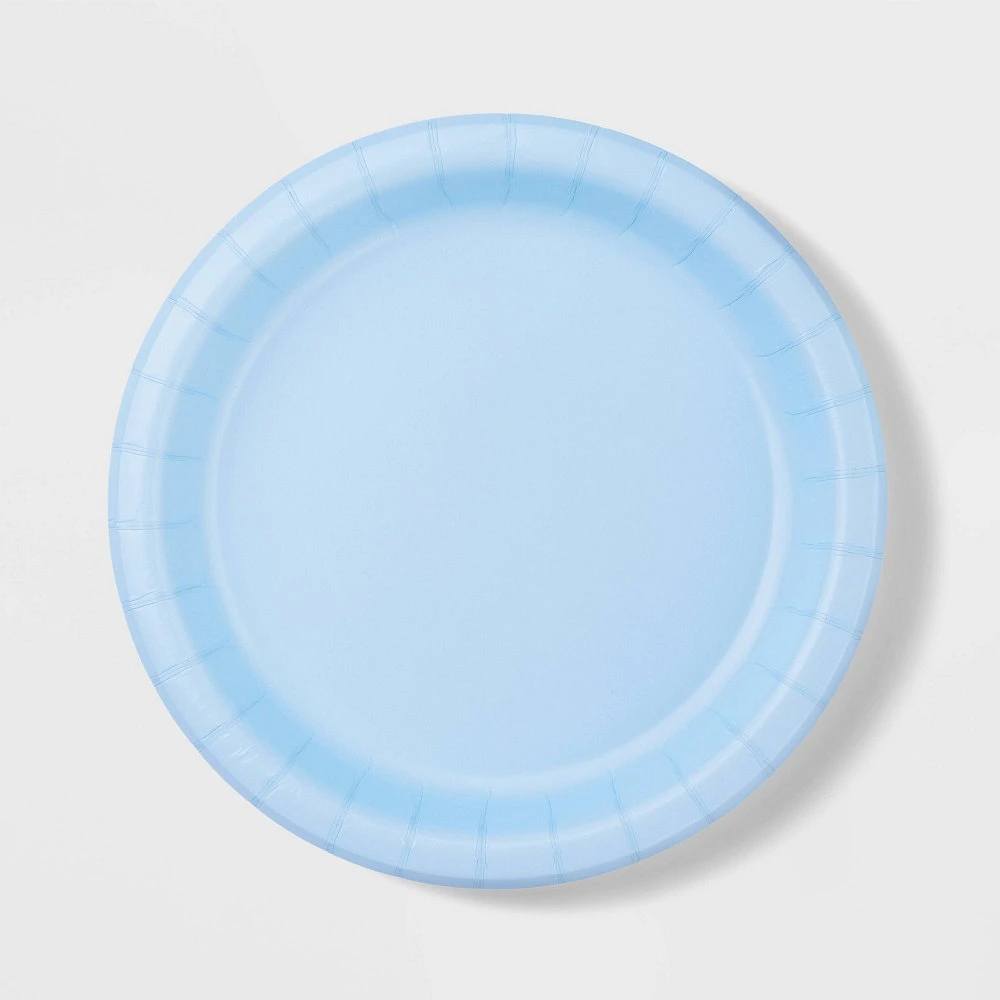 20ct Blue Dinner Plates - Spritz