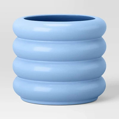 Small Bubble Ceramic Planter Blue - Room Essentials