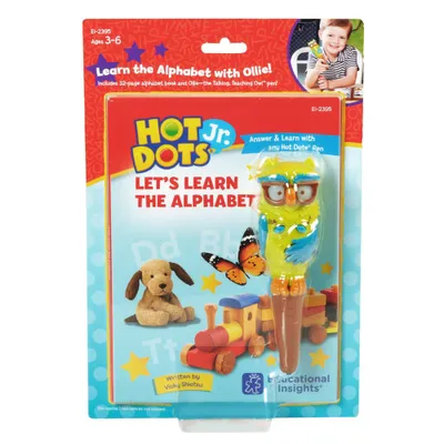 Educational Insights Hot Dots Jr. Lets Learn the Alphabet Interactive Book & Pen Set