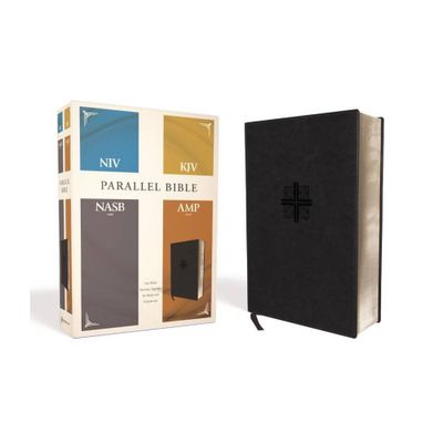 Niv, Kjv, Nasb, Amplified, Parallel Bible, Leathersoft, Black - by Zondervan (Leather Bound)