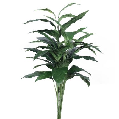 Vickerman 4 Artificial Spathiphyllum Plant: Indoor Polyester Faux Floral, Sheltered Outdoor Use, No Battery Required