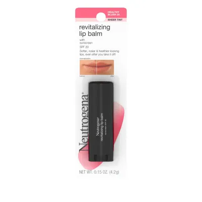 Neutrogena Revitalizing and Moisturizing Tinted Lip Balm, SPF 20 - 20 Blush - 0.15oz