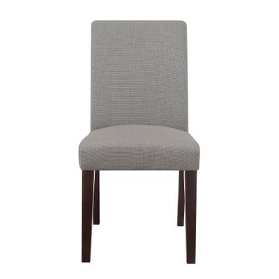 Set of 2 Liam Dining Chair  - Serta: Upholstered Parsons Style, Curved Back, Solid Wood Legs