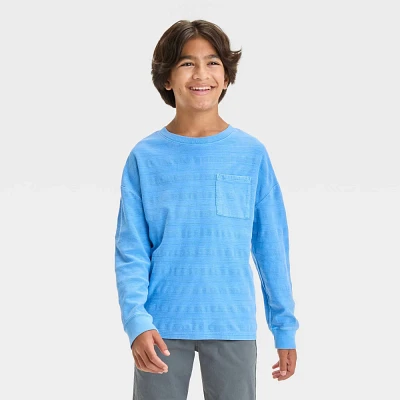 Boy Long Sleeve Jacquard T-Shirt