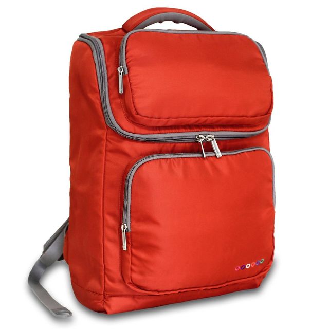 J World Elemental Laptop 18 Backpack - Orange: Air Mesh Cushioned, Gender Neutral, School & Travel Ready
