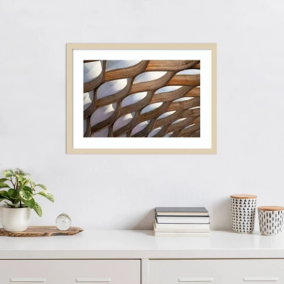 Amanti Art Honeycomb by Dmitry Kirshner Wood Framed Wall Art Print