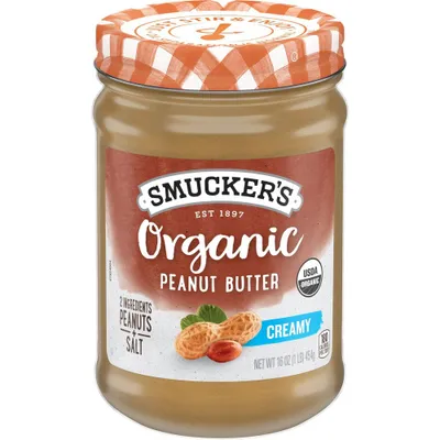 Smuckers Organic Natural Creamy Peanut Butter - 16oz