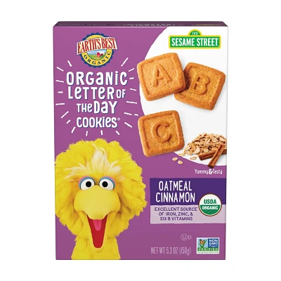 Earths Best Organic Cookies Baby & Toddler Snacks - Oatmeal Cinnamon - 5.3oz