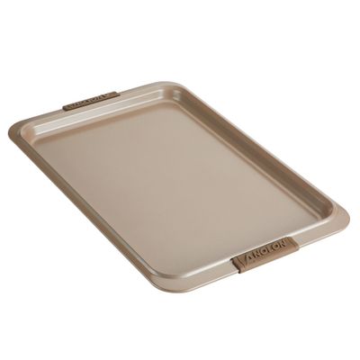 Anolon Advanced Bronze Bakeware 11 x 17 Nonstick Cookie Sheet with Silicone Grips: Even-Heating, Soft-Grip Handle