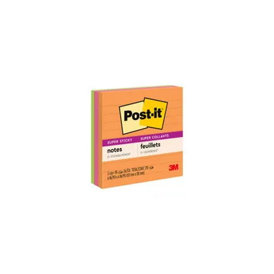 Post-it 3pk 4x4 Super Sticky Notes 70 Sheets/Pad - Rio de Janeiro Collection