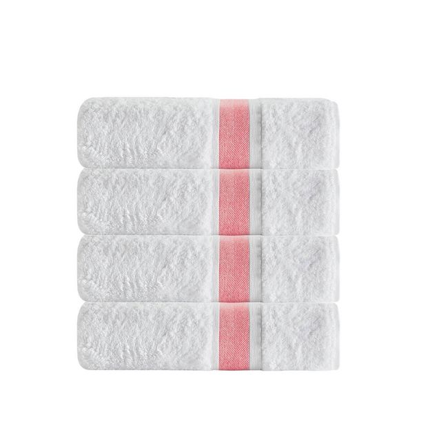 4pc Unique Bath Towel Set Salmon - Depera Home