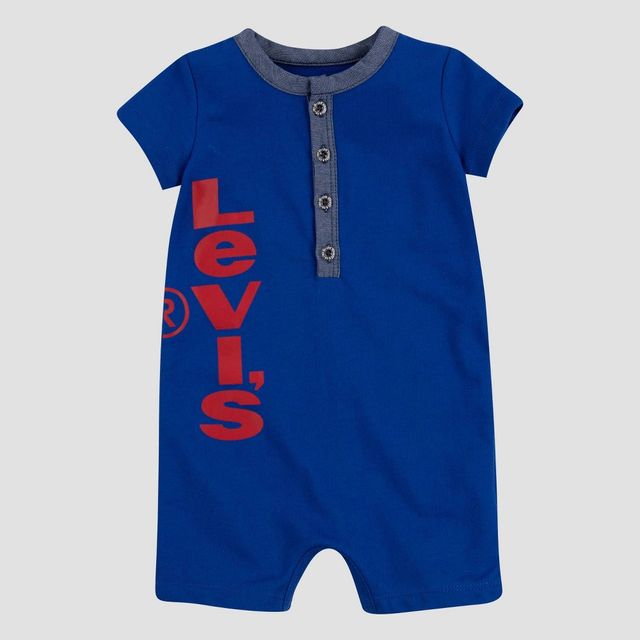 Levis Baby Boys Chambray Henley Coveralls