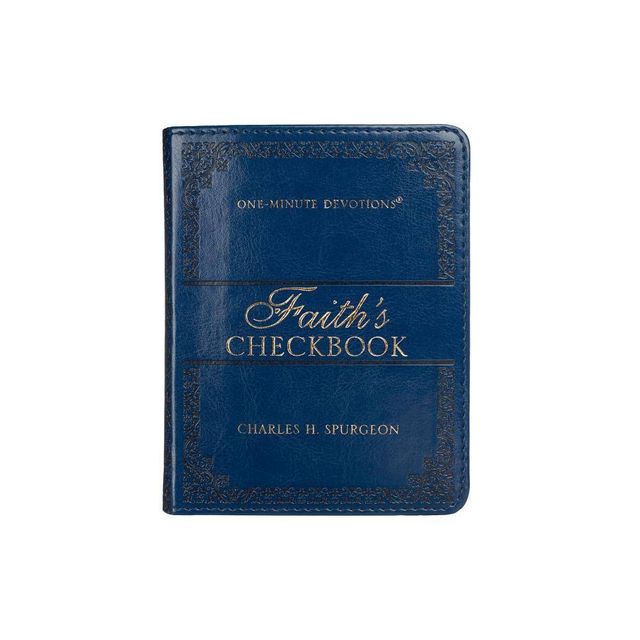 One-Minute Devotions Faiths Checkbook - by Charles Spurgeon (Leather Bound)